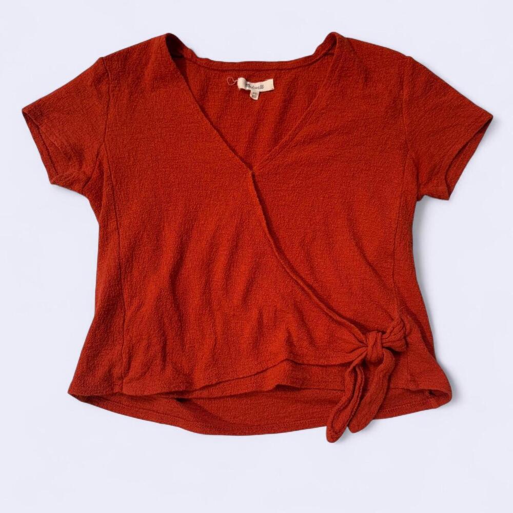Madewell Women's Orange and Red Blouse